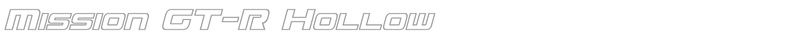 Mission GT-R font preview